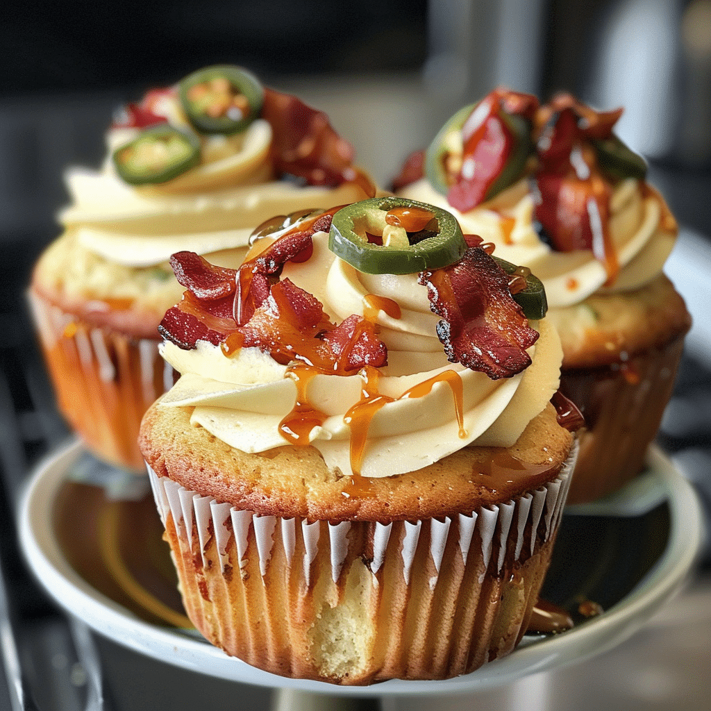 How to make Caramelized Jalapeño Maple Bacon Cupcakes — key cooking step