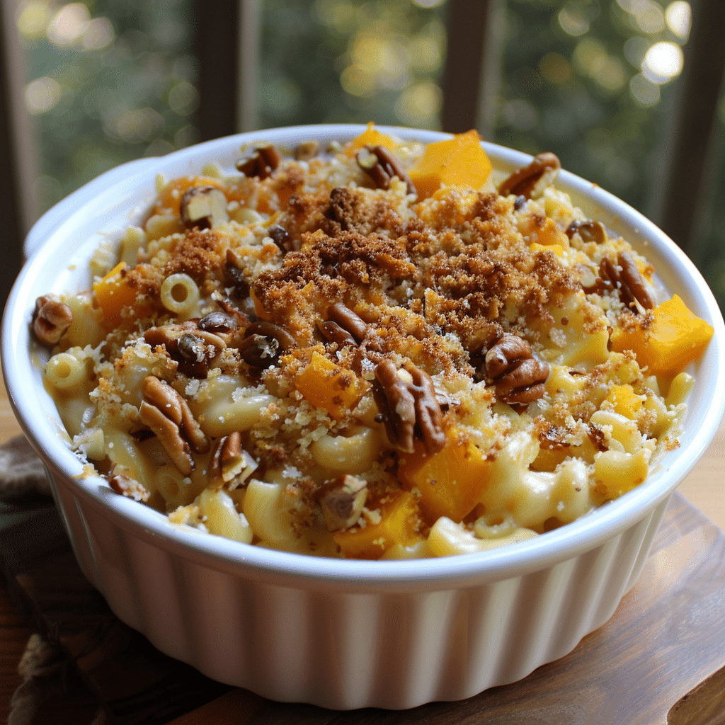 How to make Cheesy Autumn Harvest Mac and Cheese Bake — key cooking step