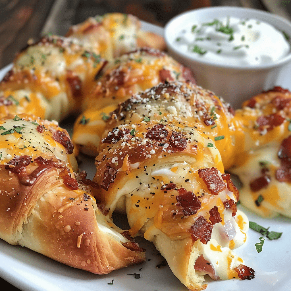 How to make Cheesy Garlic Bacon Bombs with Creamy Dip β key cooking step