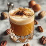 How to make Cinnamon Maple Whiskey Sour with Toasted Pecans — key cooking step