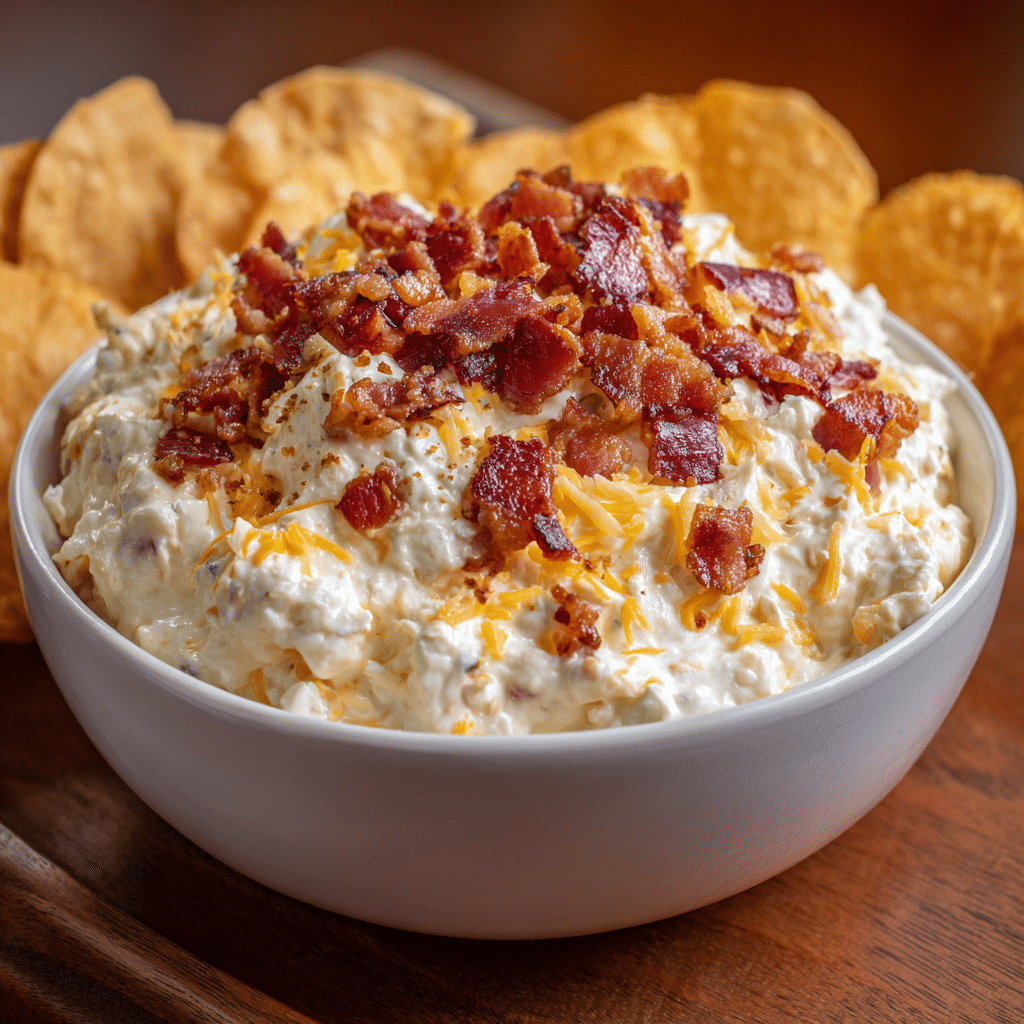 Creamy Cheddar Garlic Bacon Dip — restaurant-quality recipe photo