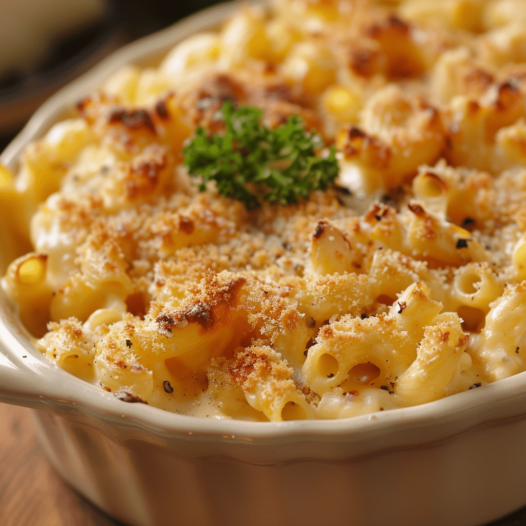 How to make Creamy Maple Cheddar Macaroni Bake — key cooking step