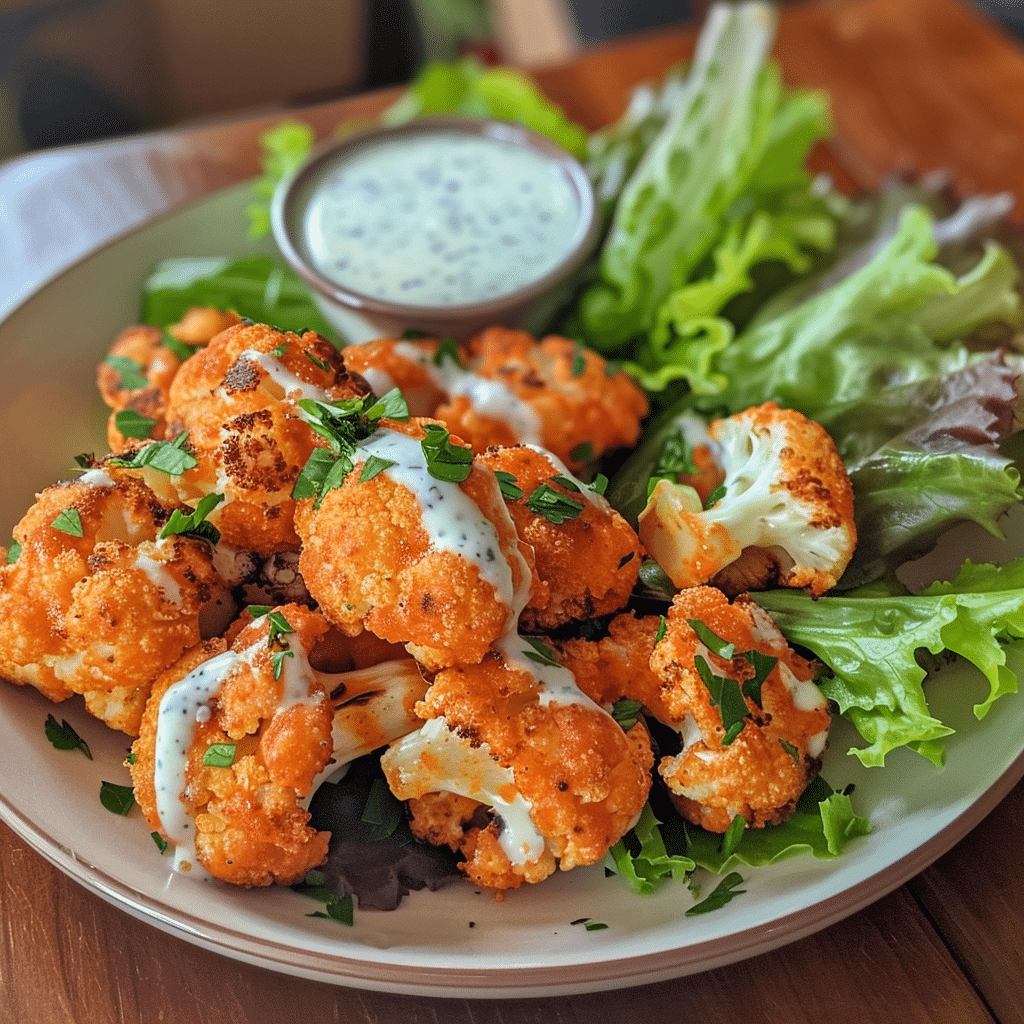 Crispy Buffalo Cauliflower Bites with Blue Cheese Drizzle — restaurant-quality recipe photo