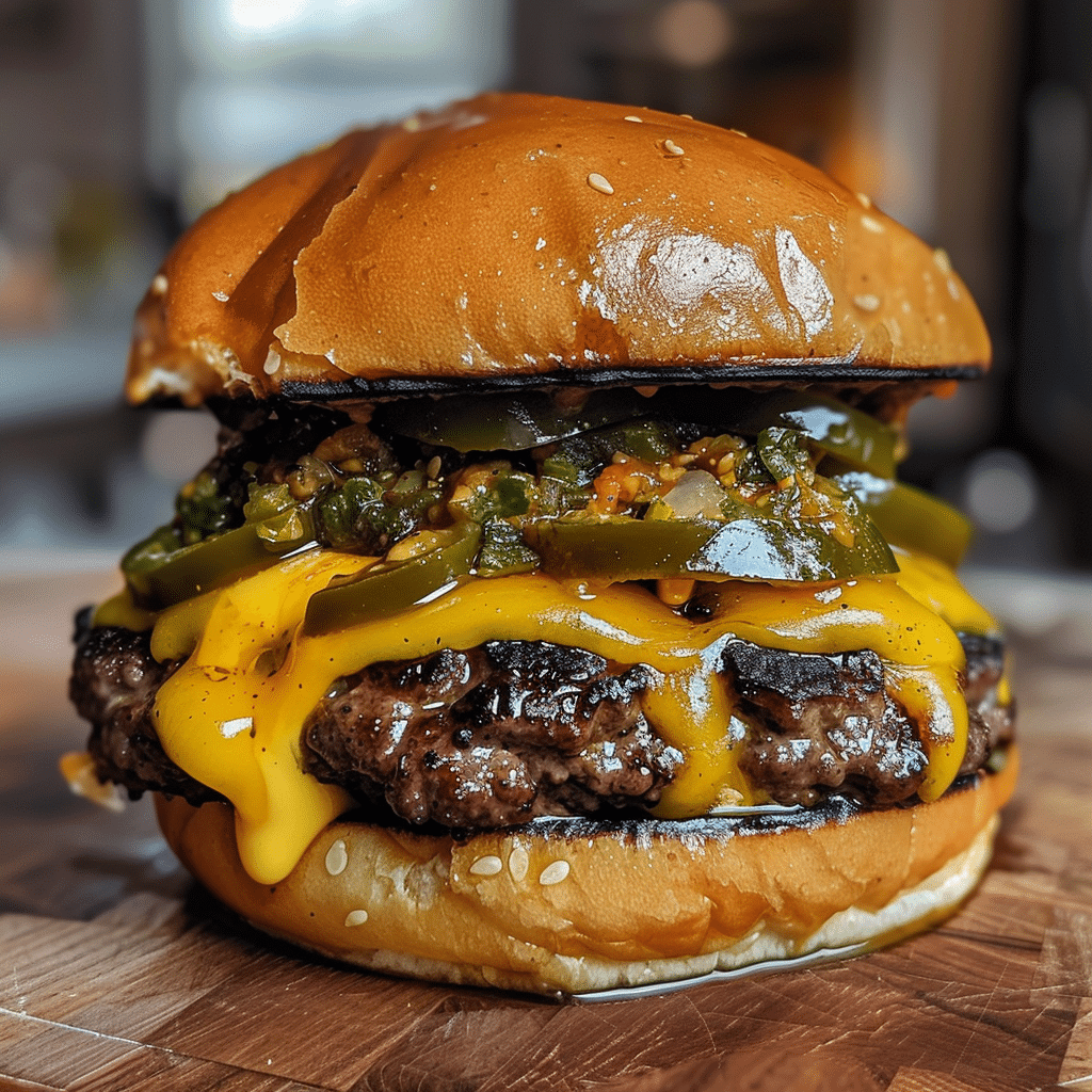 Fiery Jalapeño Popper Burger with Cheddar Surge — restaurant-quality recipe photo