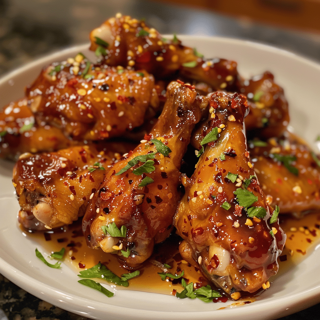 How to make Fiery Maple chili garlic sauce Glazed Chicken Wings β key cooking step