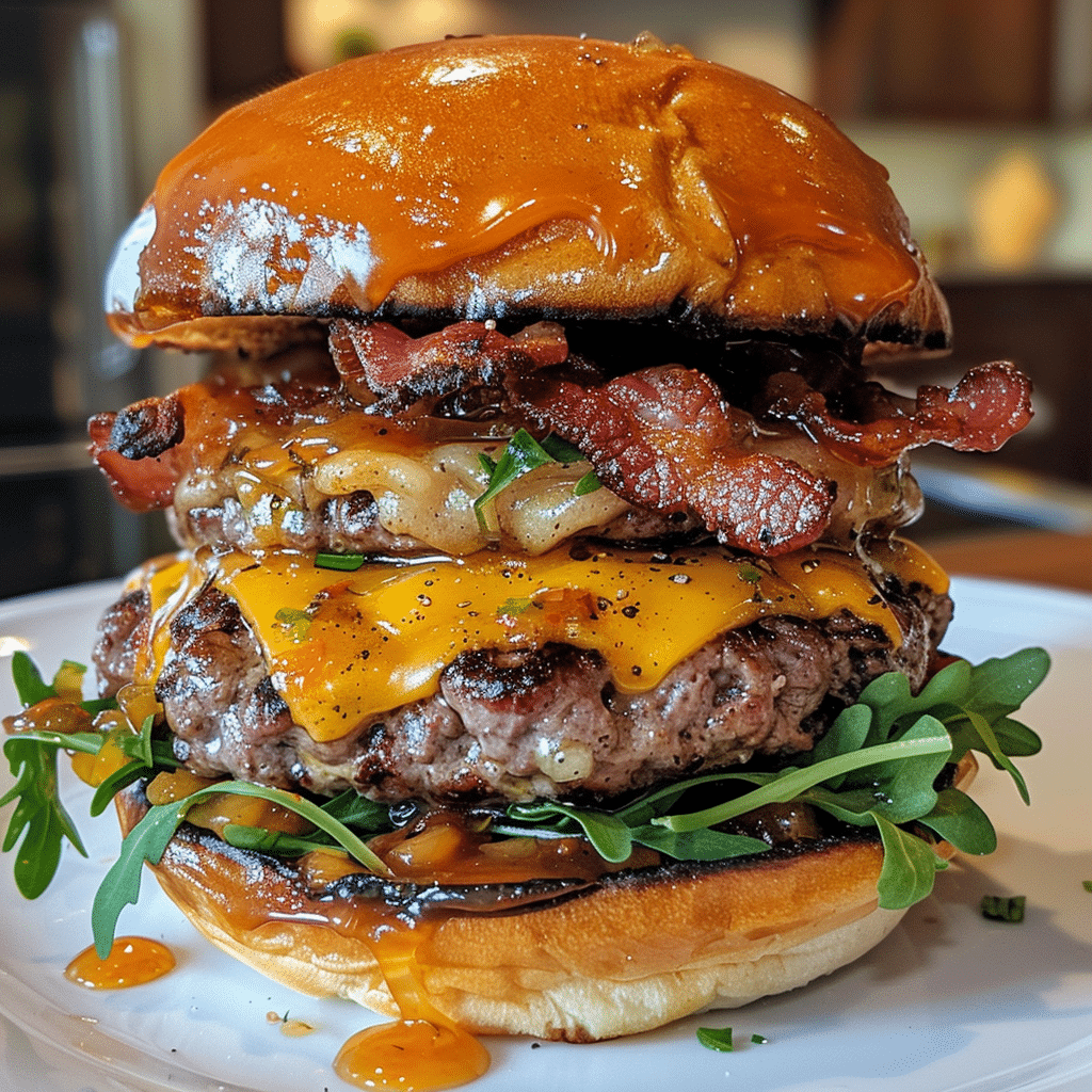 Delicious Harvest Moon Burger with Apple-Cider Glaze from Burger Kingdom