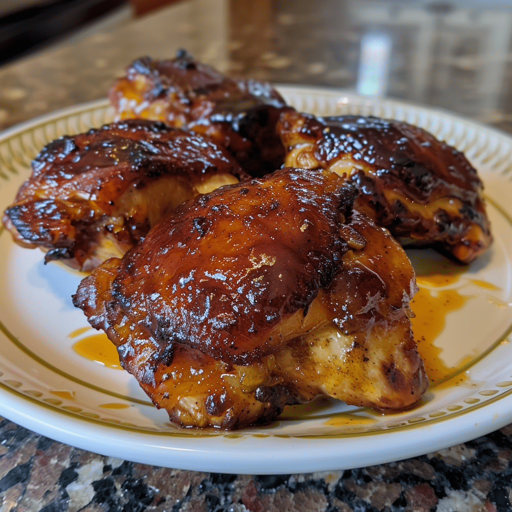 How to make Honey-Glazed Smoked BBQ Chicken Thighs — key cooking step