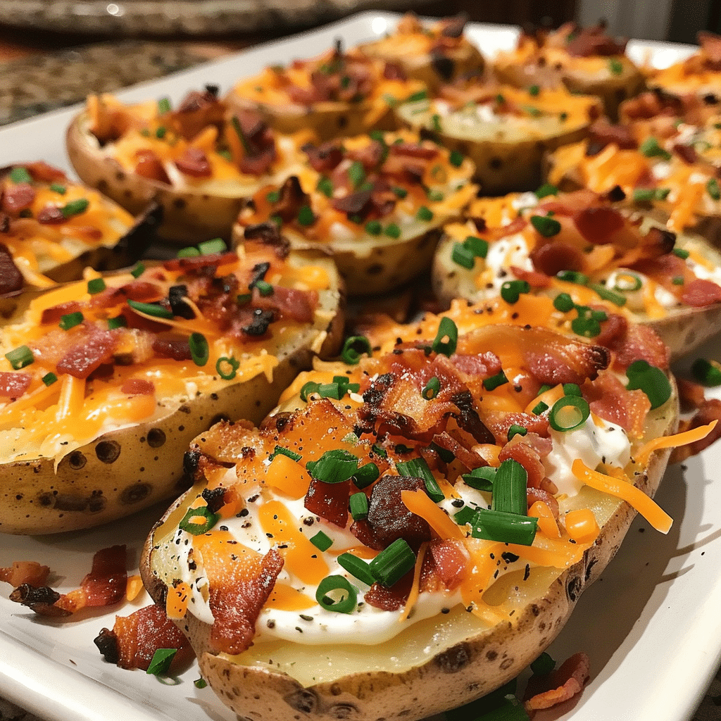 Loaded Bacon Cheddar Potato Skins with Smoky Ranch Dip — restaurant-quality recipe photo