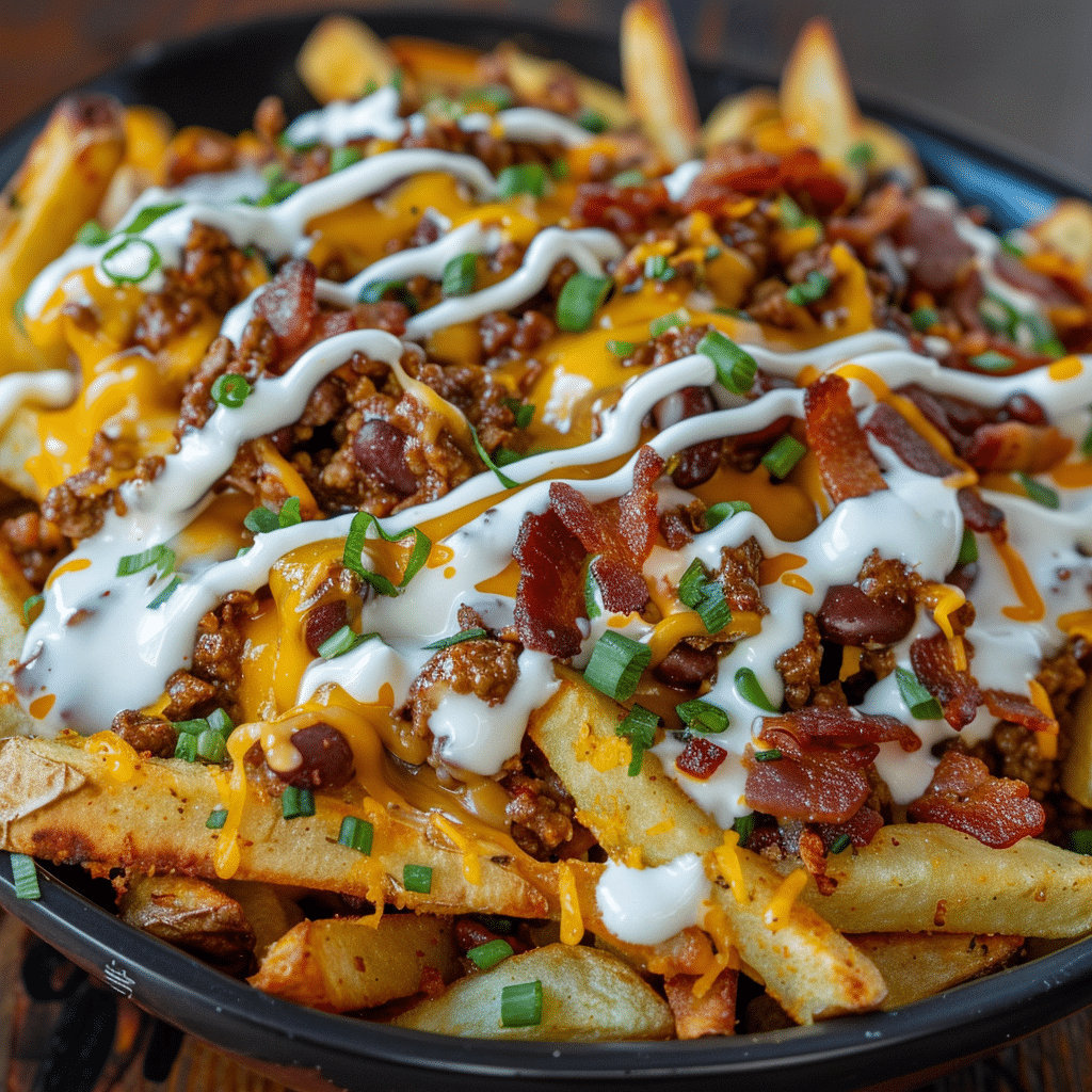 Loaded Chili Cheese Bacon Fries with Ranch Drizzle — restaurant-quality recipe photo