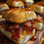 Delicious Maple Bourbon Bacon Explosion Sliders