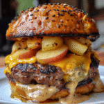 Savory Apple Cheddar Stuffed Burger with Maple Aioli β restaurant-quality recipe photo