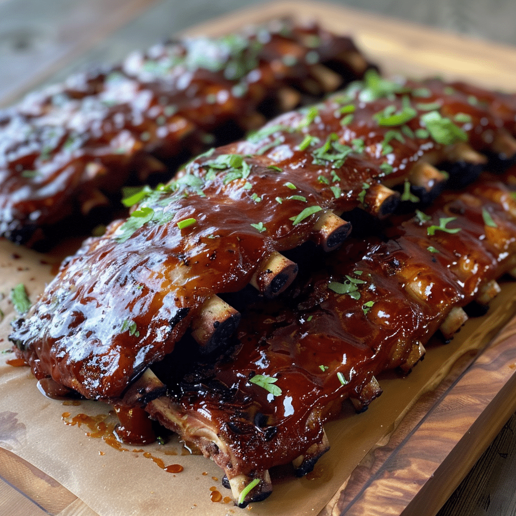 How to make Smoked Applewood BBQ Ribs with Maple Glaze — key cooking step