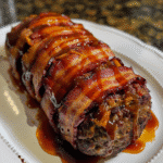 Smoky BBQ Bacon-Wrapped Meatloaf with Maple Glaze — restaurant-quality recipe photo