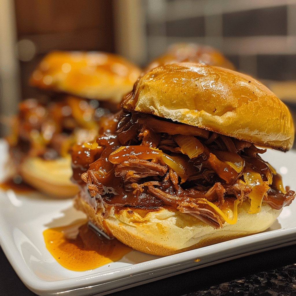 How to make Smoky BBQ Pulled Pork Sliders β key cooking step