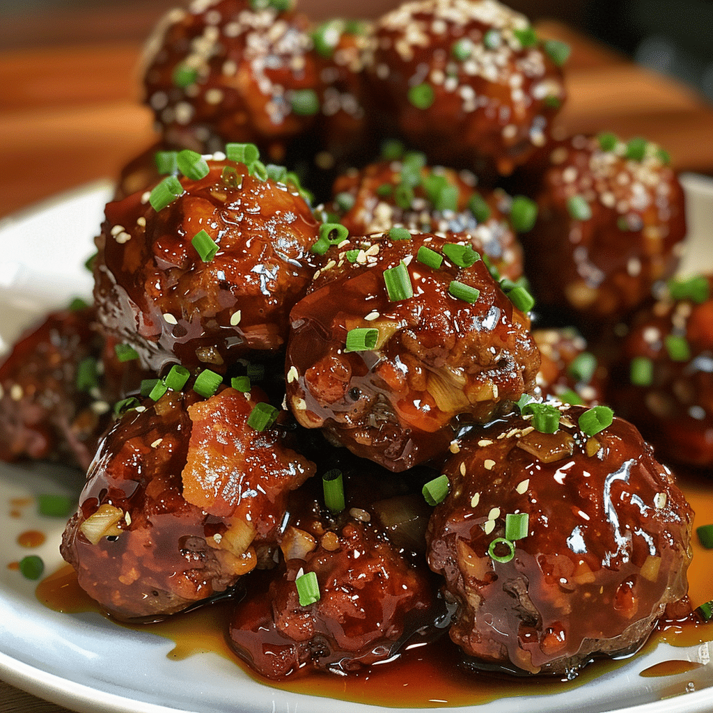 How to make Smoky Bourbon BBQ Meatballs with Spicy Maple Glaze — key cooking step