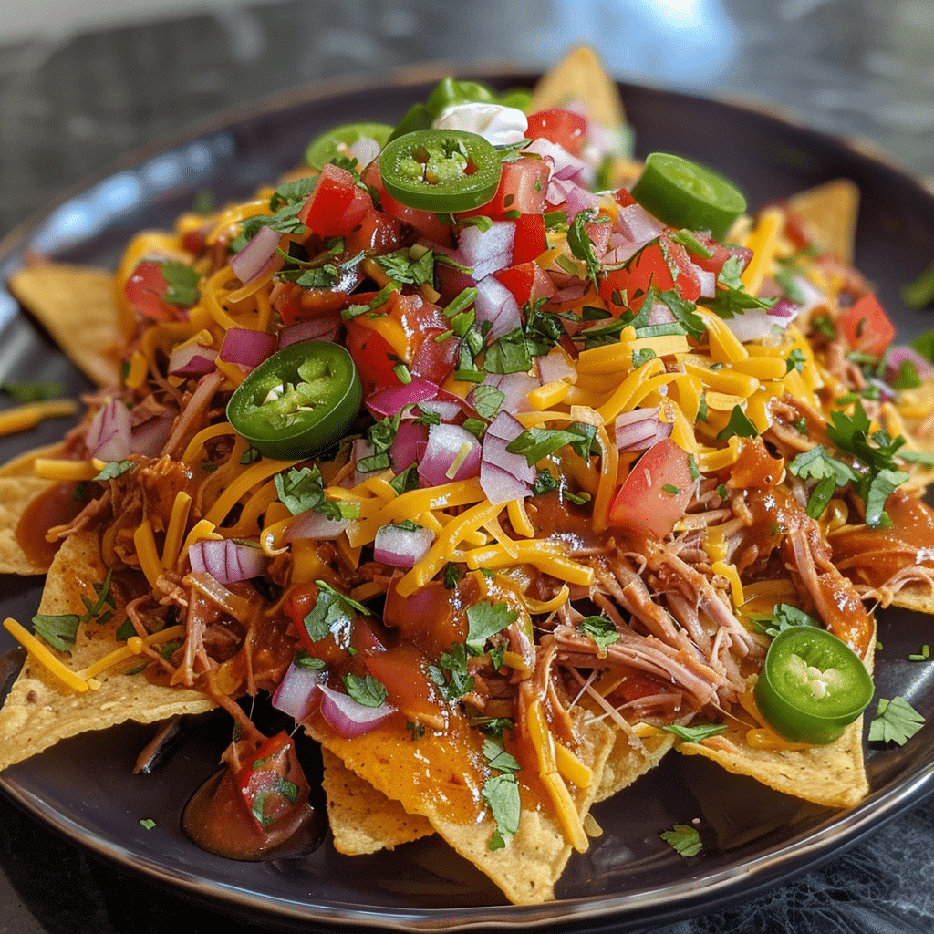 Spicy Chipotle BBQ Pulled Pork Nachos — restaurant-quality recipe photo