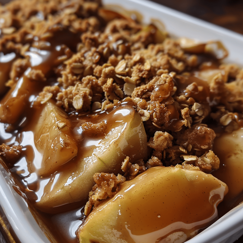 Spicy Maple Glazed Apple Crisp with Crunchy Topping — restaurant-quality recipe photo