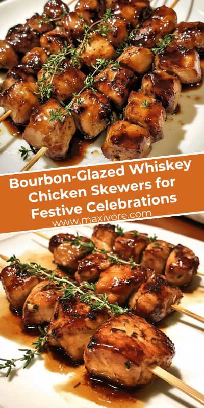 Bourbon-Glazed Whiskey Chicken Skewers for Festive Celebrations