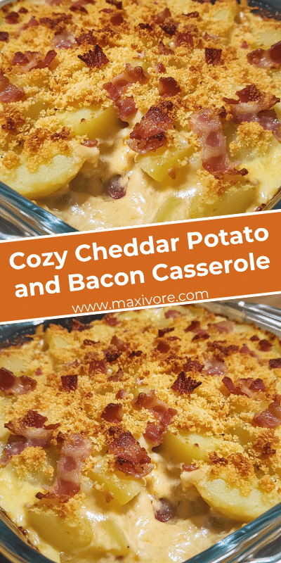 Cozy Cheddar Potato and Bacon Casserole