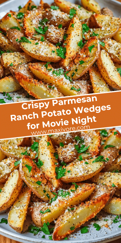 Crispy Parmesan Ranch Potato Wedges for Movie Night