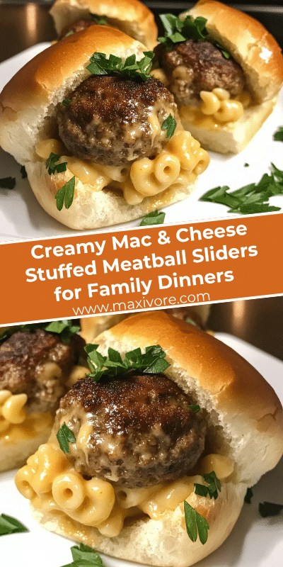 Creamy Mac & Cheese Stuffed Meatball Sliders for Family Dinners