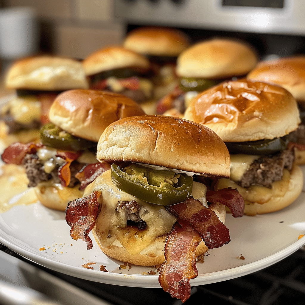 Bacon-Wrapped Jalapeño Popper Sliders — restaurant-quality recipe photo