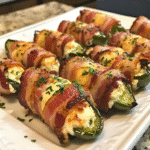 Bacon-Wrapped Jalapeño Poppers with Creamy Cheese Filling — restaurant-quality recipe photo