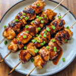 Bourbon-Glazed Whiskey BBQ Chicken Skewers for Game Day — restaurant-quality recipe photo