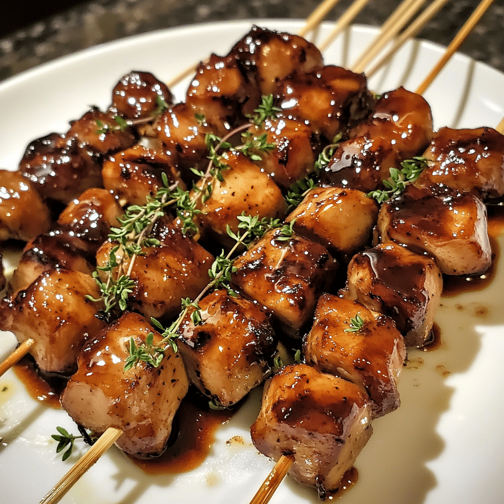Bourbon-Glazed Whiskey Chicken Skewers for Festive Celebrations — restaurant-quality recipe photo