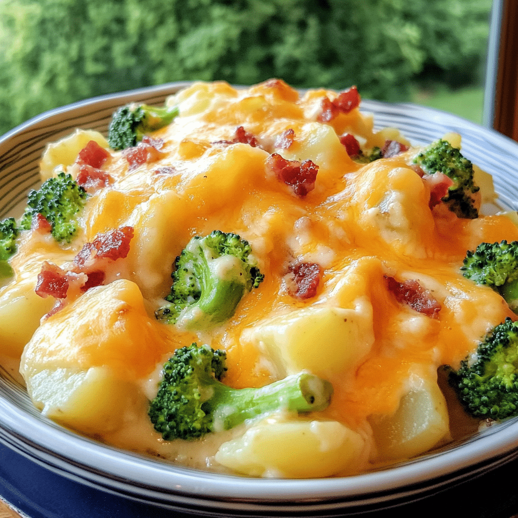 Cheesy Broccoli & Bacon Potato Casserole — restaurant-quality recipe photo