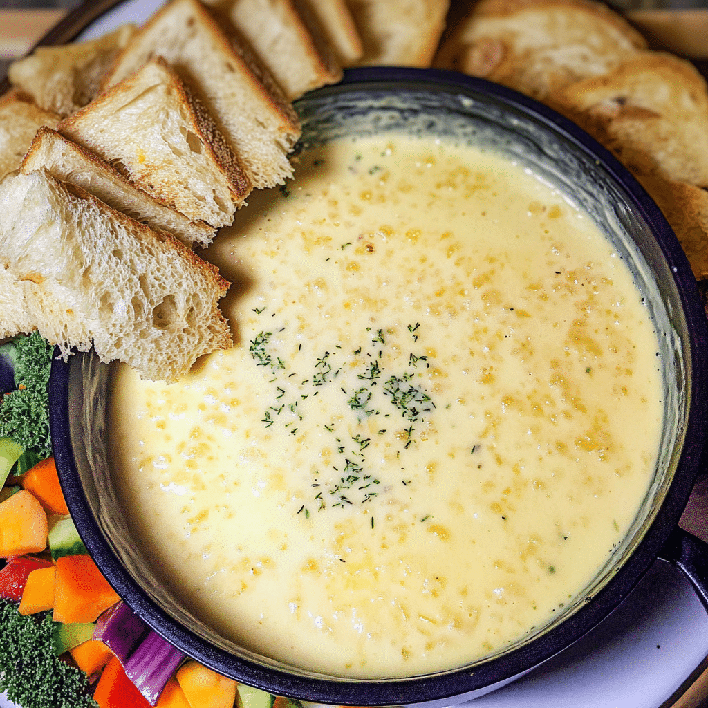 Cheesy Garlic Herb Fondue for Holiday Gatherings — restaurant-quality recipe photo
