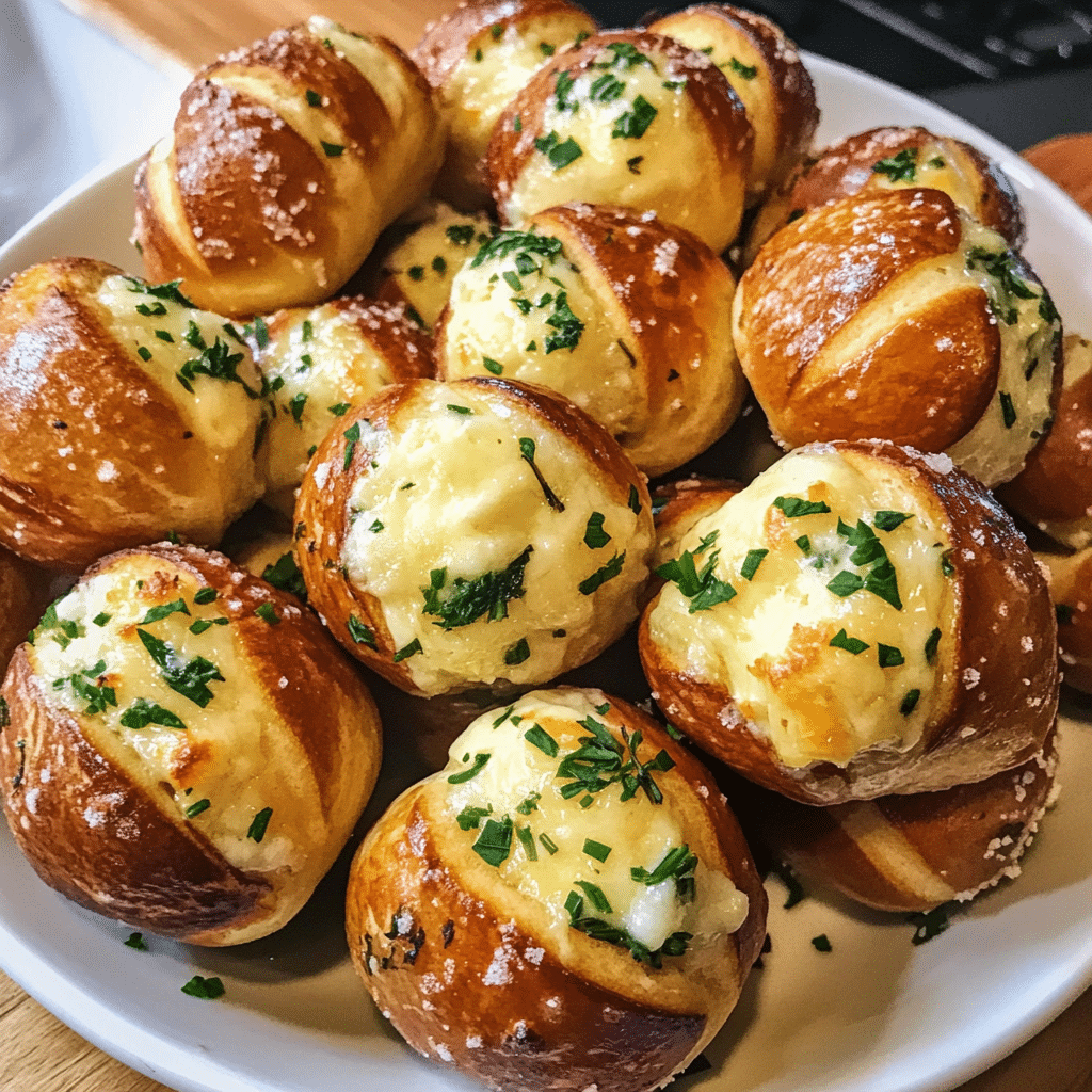 Cheesy Garlic Herb Stuffed Pretzel Bites for Game Day Gatherings — restaurant-quality recipe photo