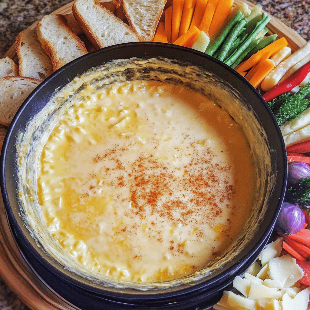 How to make Cheesy Pumpkin Spice Fondue for Holiday Gatherings — key cooking step