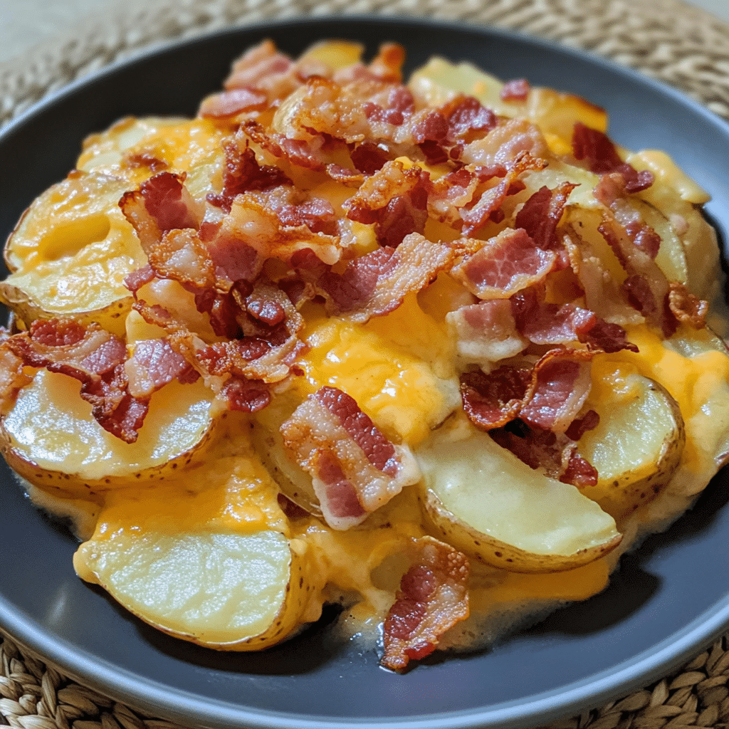 Cozy Cheddar Potato Bake with Crispy Bacon Topping — restaurant-quality recipe photo
