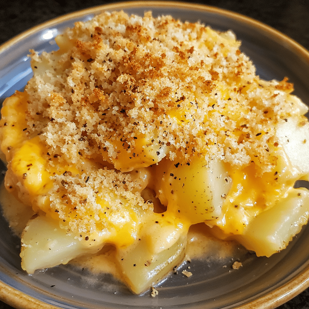 Creamy Cheddar Potato Bake with Crunchy Topping — restaurant-quality recipe photo