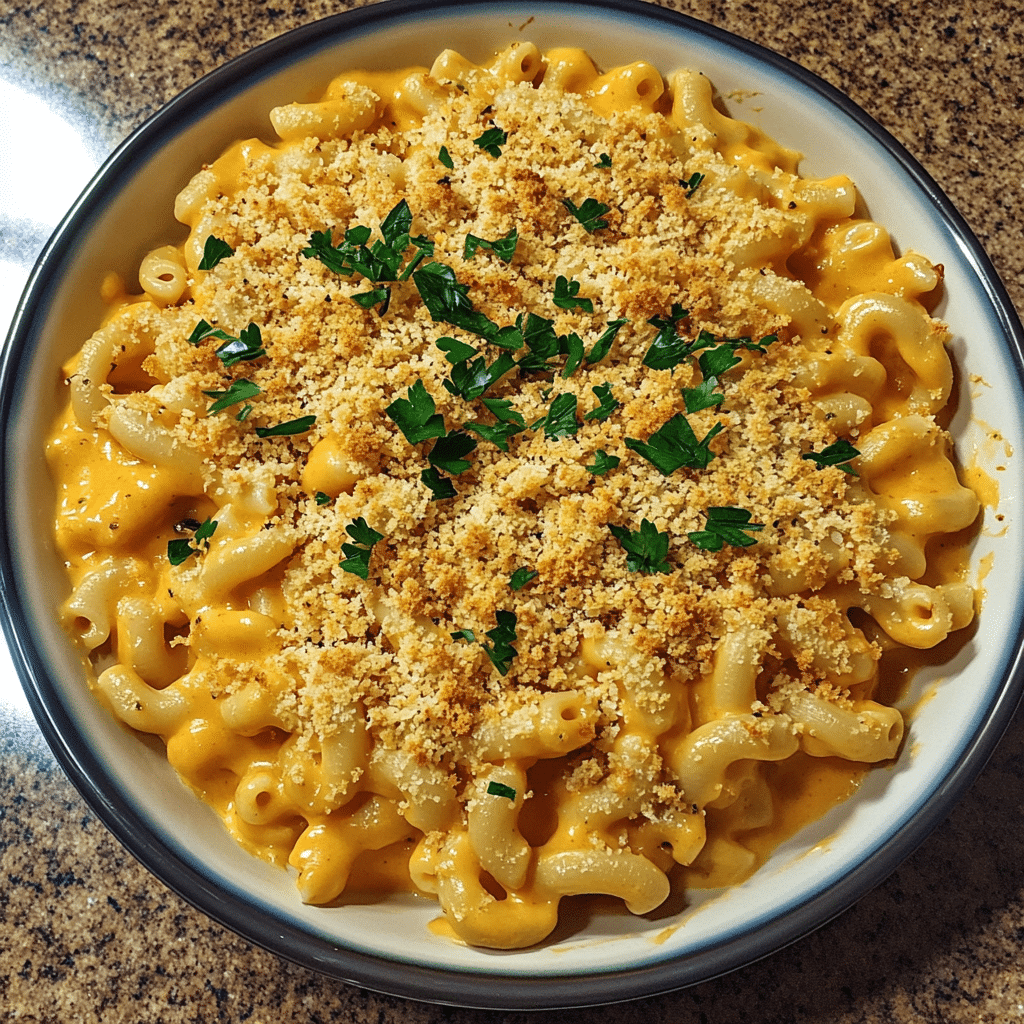 How to make Creamy Cheddar Pumpkin Mac & Cheese Bake — key cooking step