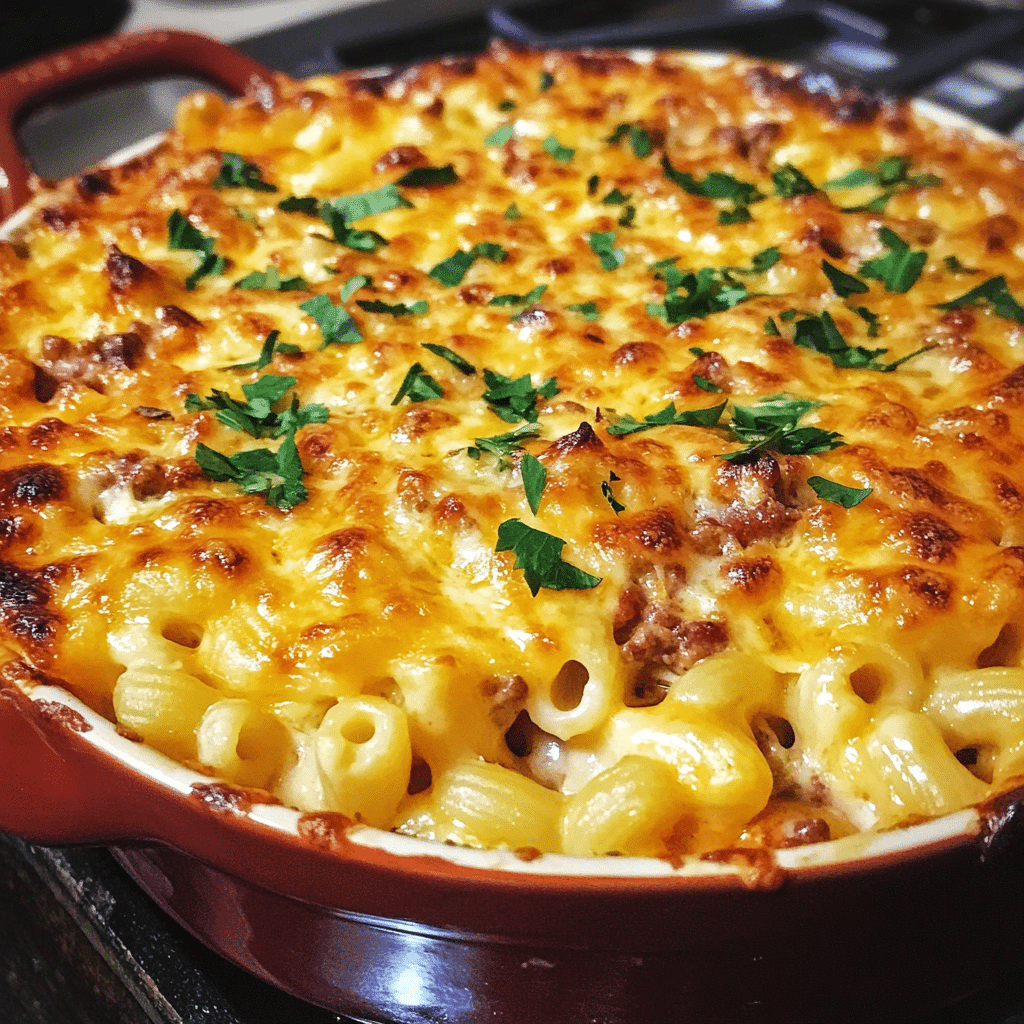 How to make Creamy Chili Mac & Cheese Casserole — key cooking step