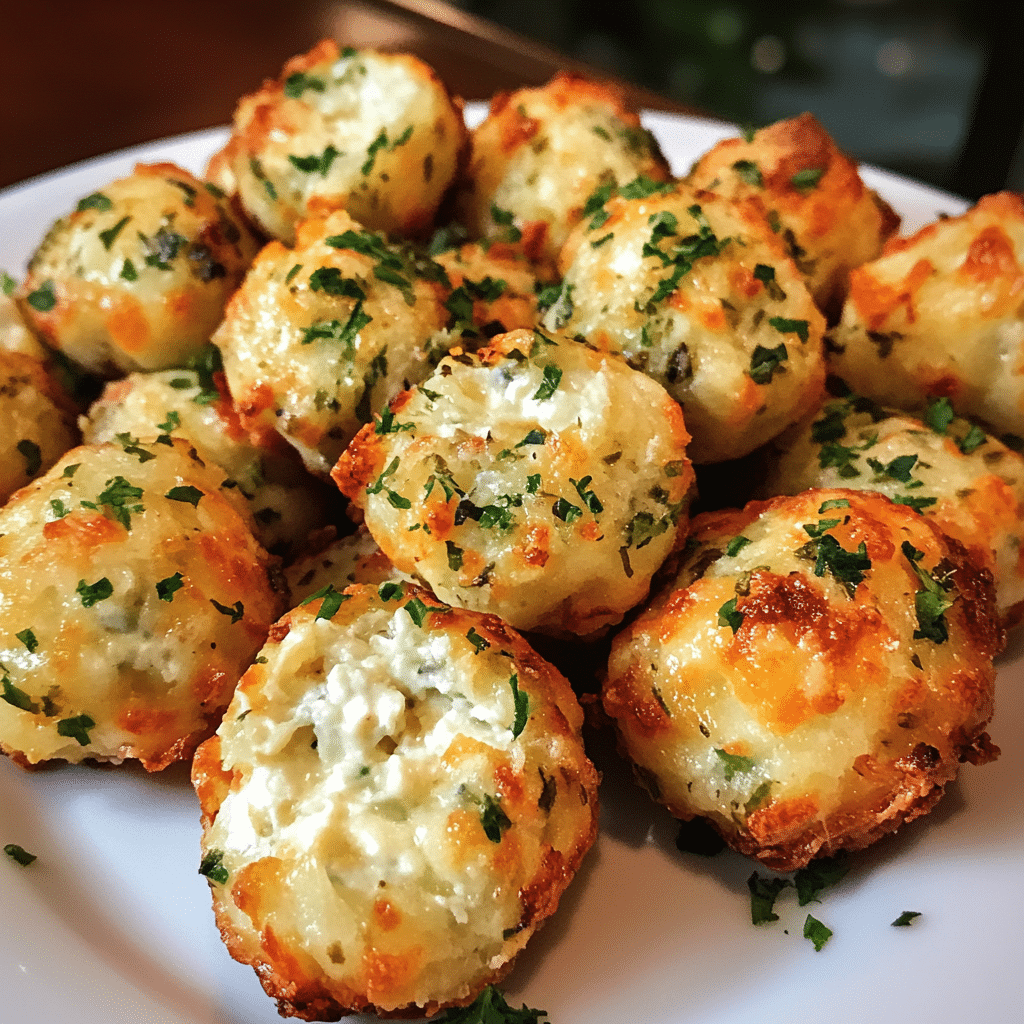How to make Creamy Garlic Herb Cheese Explosion Bites — key cooking step