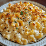 creamy holiday truffle mac and cheese bake
