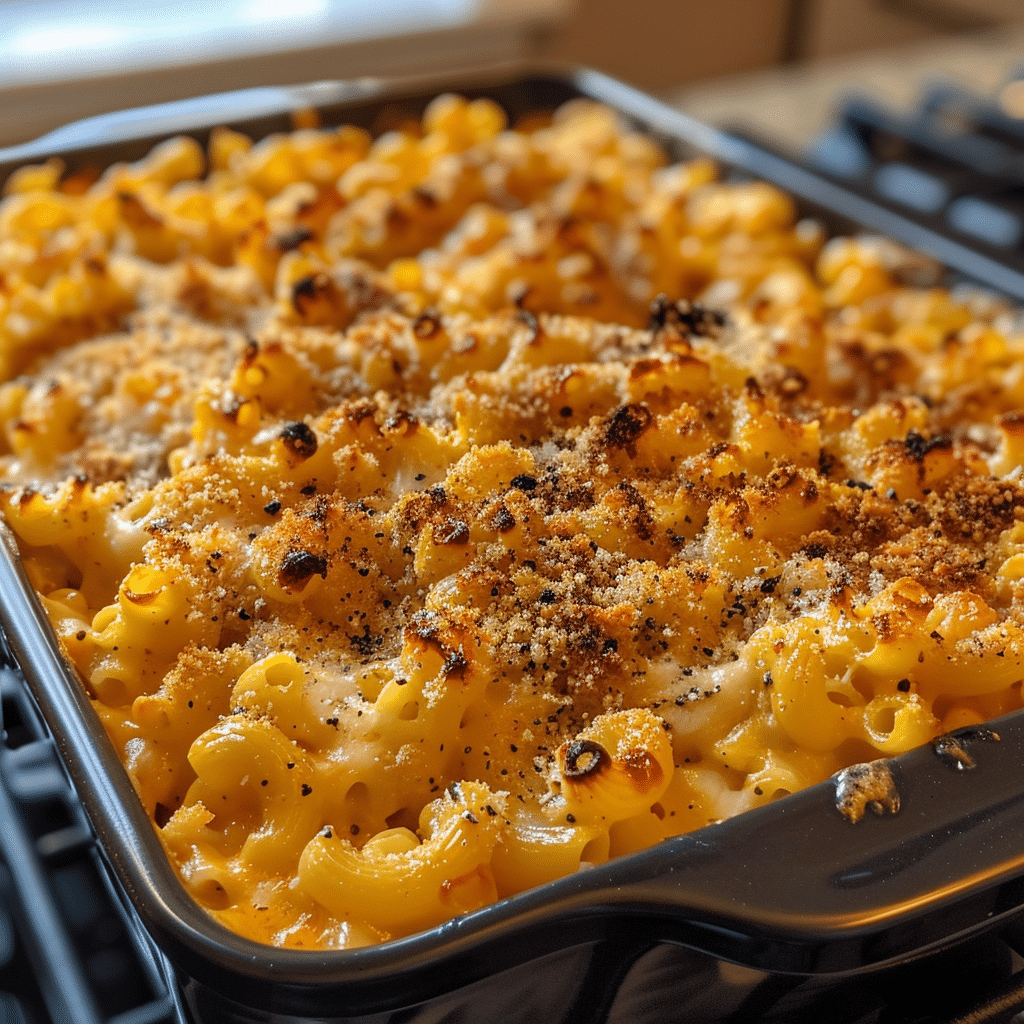 How to make Creamy Pumpkin Spice Mac 'n' Cheese Bake — key cooking step