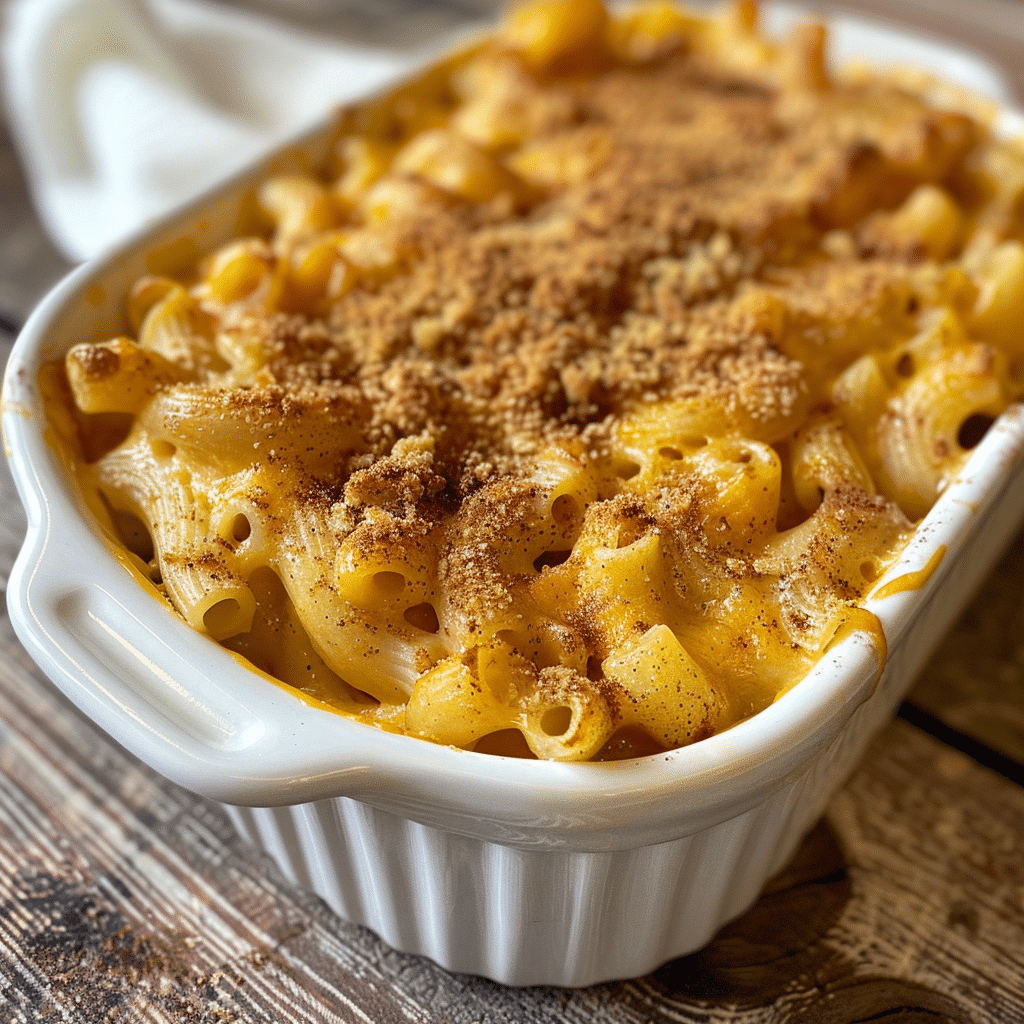 How to make Creamy Pumpkin Spice Macaroni Bake — key cooking step