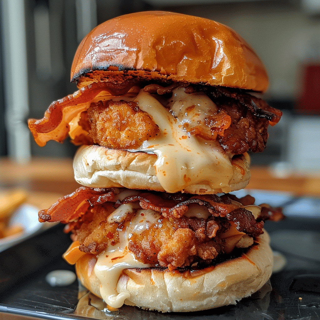 How to make Crispy Buffalo Chicken and Bacon Sliders — key cooking step