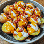 Crispy Cheddar Bacon Potato Bites with Spicy Ranch Drizzle — restaurant-quality recipe photo