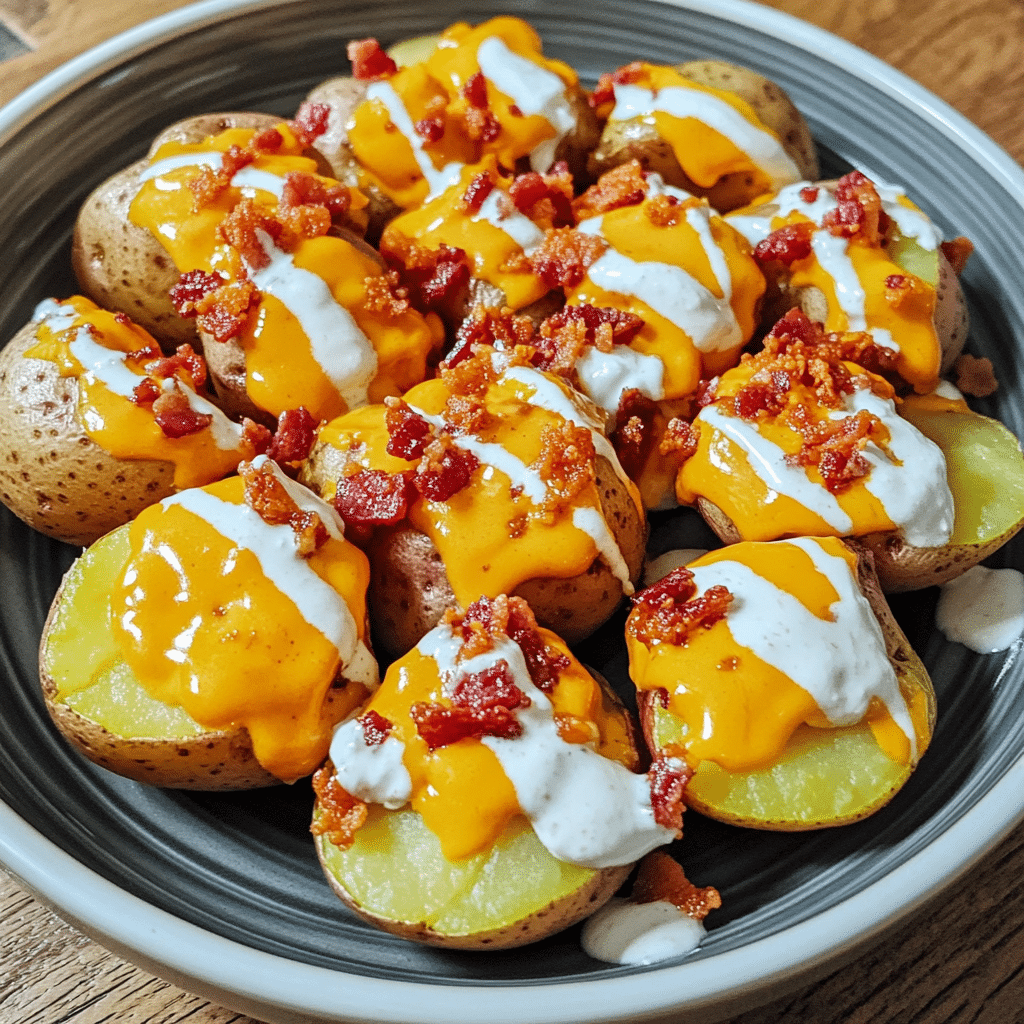 Crispy Cheddar Bacon Potato Bites with Spicy Ranch Drizzle — restaurant-quality recipe photo