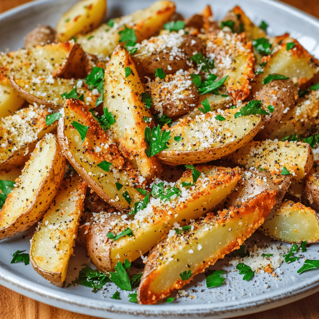How to make Crispy Parmesan Ranch Potato Wedges for Movie Night — key cooking step