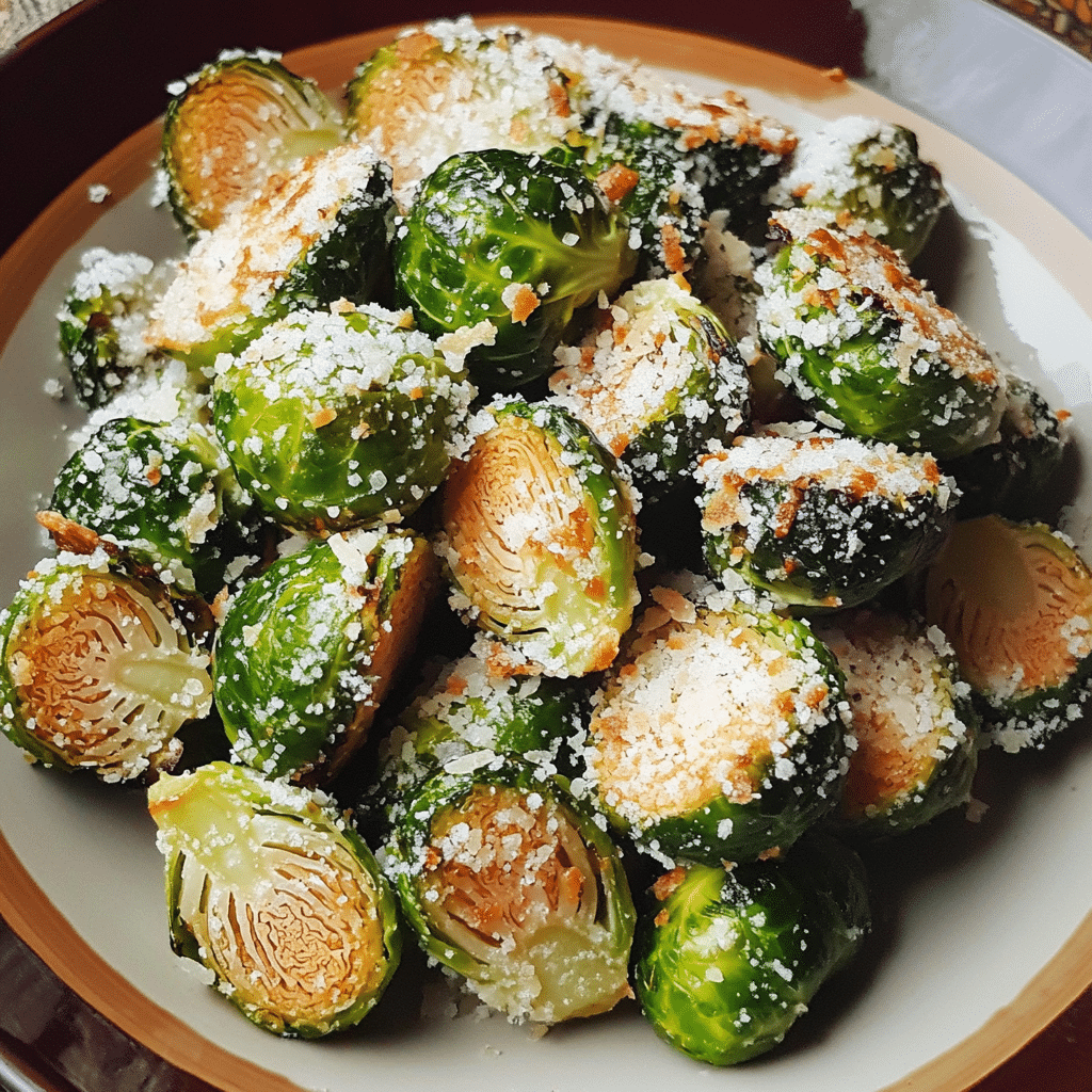 How to make Crunchy Parmesan-Dusted Brussels Sprouts Bites — key cooking step