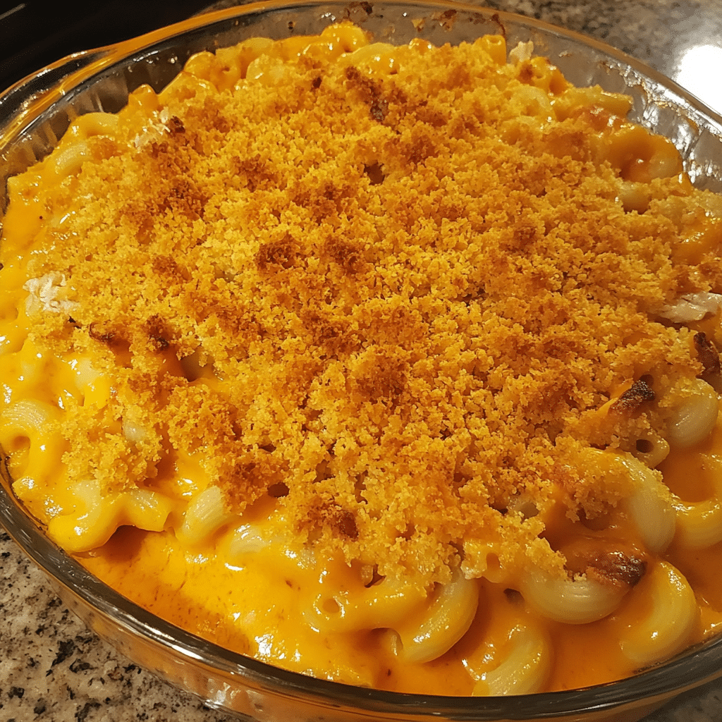 Fiery Buffalo Chicken Mac and Cheese Bake with Crispy Topping — restaurant-quality recipe photo