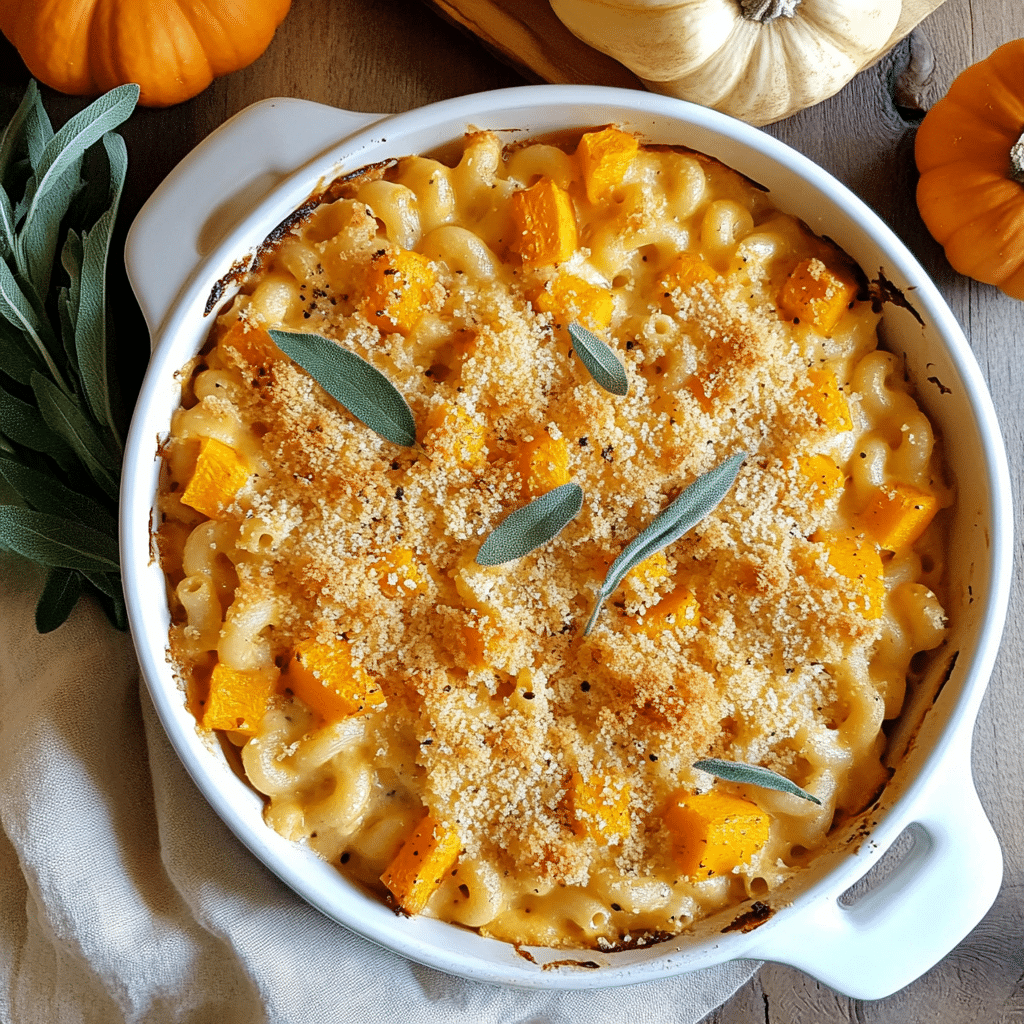 How to make Harvest Mac & Cheese Galore with Butternut Squash and Sage — key cooking step