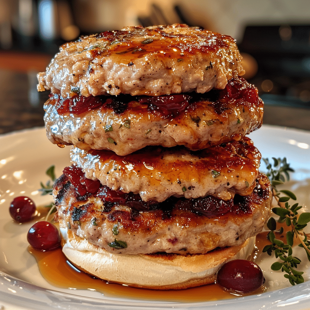 How to make Harvest Turkey and Cranberry Burger Stacks β key cooking step