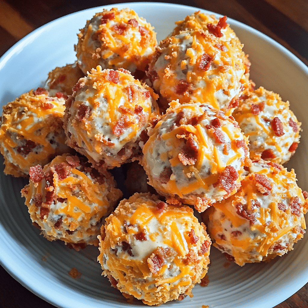 How to make Loaded Bacon Ranch Cheese Balls for Game Day — key cooking step